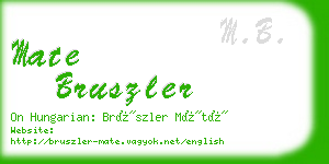 mate bruszler business card